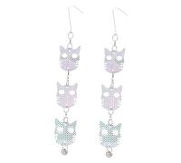 Gatuida 1 Jeu Chaton Les Oiseaux Jardin Réfléchissant Pigeon Piège À Oiseaux pour Les Jardins Corbeau Piquet De Jardin Moulin À Vent Hibou Appareil PVC Silver 2 Pièces