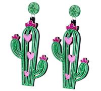 Gatuida 1 paire Boucles Oreilles Forme de Cactus pour Femmes Accessoire Parfait pour Festivals et Occasions Spéciales Ajoutant Charme et Élégance à Tenue
