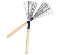 Gatuida 1 paire Brosse à Tambour avec Manche Bois Ensemble de Brosse Portable pour Instruments de Percussion pour Adultes et Débutants Confort et Assurés