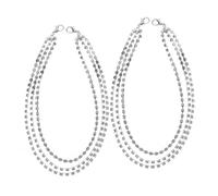 Gatuida 1 Paire chaîne de chaussures pour baskets chevillere accessoires chaussures bijoux perlé Empilé lacets décoration chaîne de botte breloques de chaussures pour baskets strass Silver