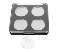 Gatuida 1 Palette de maquillage magnétique avec miroir - Palette de fards à paupières vide avec 4 godets ronds en métal rechargeables de 36,5 mm pour créer vos propres cosmétiques rouge à