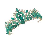 Gatuida 1 Pièce Bandeau Couronne De Mariée Diadème De Mariée Strass Émeraude Accessoire De Mariage Couvre-chef De Mariage Couronne De Strass De Mariage Et Couronne Mesdames Alliage Green