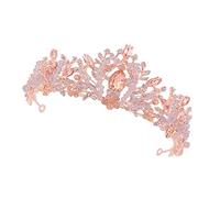 Gatuida 1 pièce Diadème Cristal pour Mariée Couronne Rhinestone Rose Accessoire Élégant pour Mariage et Fêtes Bandeau Chic et Brillant pour Sublimer Coiffure de Mariage