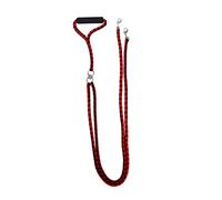 Gatuida 1 pièce Laisse pour Chien Corde Tressée Double Tête avec Poignée Confortable pour Extérieur et Entraînement des Animaux Rouge et Noir