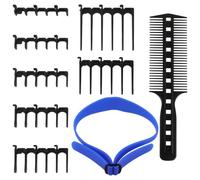 Gatuida 1 Set de Sabots de Tondeuse à Cheveux, Guides de Coupe Pratiques, 7 Tailles, Silicone et Abs, Jaune, pour Coupe à Domicile, Bandeau Capillaire en Silicone