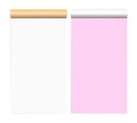 Gatuida 10 cahiers autocopiants en deux parties, papier vierge pour | Carnet de notes pré-assemblé 48K, bloc-notes rose et blanc, 40 feuilles, pour dessins techniques, journal scientifique,