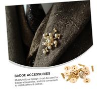 Gatuida 10 ensembles Badge Accessoires Métal avec Vis et Capuchon pour Bricolage Épingles Polyvalentes pour Badges Police et Créations Personnalisées