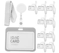 Gatuida 10 ensembles Protège Cartes Transparent avec Lanière Étui pour Badge Protection de Cartes de Jeu Accessoire Pratique