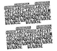 Gatuida 10 feuilles Autocollants Alphabet Adhésifs Vinyle pour Panneaux Bureaux Écoles Lettres Décoratives Noires sur Fond Blanc Set de Étiquettes Autocollantes Faciles à Appliquer et