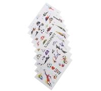 Gatuida 10 feuilles Autocollants Temporaires Football Tatouages Éphémères Garçon Fille Stickers Visage Bras Décoratifs pour Fête Fans