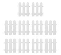 Gatuida 10 pièces Clôture Décorative Plastique Blanc Lot de Renforcées Clôture de Jardin Modulable pour Parterres Allées et Pelouses Facile à Assembler et Résistante Aux Intempéries