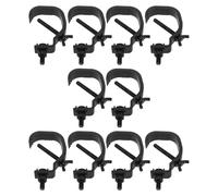 Gatuida 10 Pièces crochet de lumière de scène pinces d'éclairage dj Aluminium par lumière accessoires de scène pinces de lumière par crochet pour phare mobile alliage d'aluminium Noir