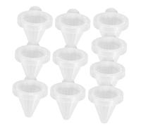 Gatuida 10 pièces Distributeur Aliment pour Poissons avec Ventouse Entonnoir Flottant Durable pour vers Aquarium Fixation Facile Dispersion Accessoire pour Crevettes et Couleur Aléatoire