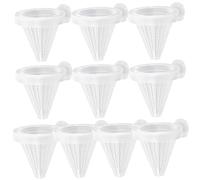 Gatuida 10 pièces Distributeur de Nourriture Aquarium avec Ventouse Tasse Alimentation Cône pour Protection de Nourriture Vivante Accessoire Durable pour Poissons et Couleur Aléatoire