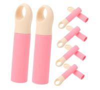 Gatuida 10 pièces Embouts Plastique pour Manche de Balai Poignée Antidérapante Compatible Balai Serpillière et Pelle à Poussière Accessoires de Remplacement Rose