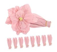 Gatuida 10 pièces Fleurs Papier Décoratives de Fleurs Artificielles Papier Crépon pour Décoration de Fête Mariage et Événements Couleur Rose Accessoires de Décoration Murale et Centre de