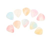 Gatuida 10 Pièces Heart Shaped Resin Guitar Picks For Bass Electric Acoustic Speed Enhancing Finger Plectrums With Antifatigue Grip Artistic Gradient Design For Men Women