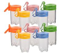 Gatuida 10 Pièces Insect Observation Boxes with Hanging Loop Portable Plastic Flip-lid Containers for Backyard Exploration and Science Learning Kit