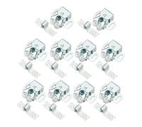 Gatuida 10 pièces Kit Loquets de Porte Acier Verrou à Ressort avec Bille Loquet à Pression Réglable pour Portes Armoire Meubles Armoire de Bureau Compatible avec Charnières Standards