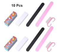 Gatuida 10 pièces Kit Manucure Polissoirs Ongles Multifonctions Tampons Émeri Blocs Polissoirs à Faces Outils Ponceuse Portable pour Ongles Naturels Acryliques Couleurs Couleur Aléatoire