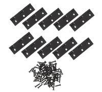 Gatuida 10 pièces Lot de Charnières Fer Noir pour Boîtes Paumelles Robustes pour Meubles Placards Coffrets Charnières Durables et Résistantes Corrosion
