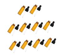 Gatuida 10 pièces Lot de Flacons Compte-gouttes Verre Teinté pour Huiles Essentielles Petites Bouteilles Portables Légères pour Voyage et Stockage Précis