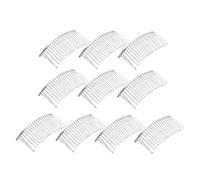 Gatuida 10 pièces Lot de Peignes Blancs Dents Accessoires Coiffure Femmes Insertions Voile Mariage Pinces Élégantes pour Chignons et Tresses