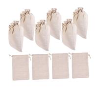 Gatuida 10 pièces Lot de Sachets Coton à Cordon Réutilisables pour Cuisine Filtre à Épices Thé et Infusion Sacs Mousseline Beige Robustes et pour Cuisson et Conservation
