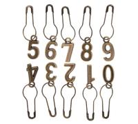 Gatuida 10 pièces Marqueurs de Points Métal Numérotés pour Tricot et Crochet de Clips Compact DIY pour Marquage de Mailles sur Écharpes Bonnets et Gants