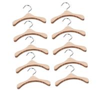 Gatuida 10 Pièces Mini-Support en Bois Cintres Accessoires de Maison de poupée Enfants Porte-vêtements de poupée renaître Titulaire Cintre poupée bjd poupées bjd poupées Cintre Bambou Brun