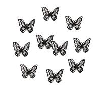 Gatuida 10 pièces Patchs Brodés Noir Double pour Couture DIY Réparation Vêtements Décoration Robe