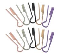 Gatuida 10 Pièces Peigne à Lisser Double Face V pour Femmes Brosse Coiffante Anti-statique Légère et Portable Colorées pour Voyage Maison et Salon