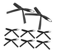 Gatuida 10 pièces Pinces à Cheveux Noires avec Petit Nœud Ruban Accessoires Mignons et Filles Clip Antidérapant Léger pour Usage Quotidien et Fêtes
