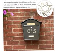 Gatuida 10 pièces Plaque Numéro Autocollante pour Adresse Maison et Boîte Aux Lettres Stickers Décoratifs Chiffres Facile à Installer Couleur Bronze