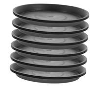 Gatuida 10 pièces Plateau pour Pot de Fleurs Noir Grand Format Soucoupes de Plantes Résistantes et Réutilisables pour Jardinage Intérieur et Extérieur Protection Eau Saleté