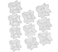 Gatuida 10 Pièces Pochoir Maquillage Visage en Plastique Blanc Réutilisable, Facile à Utiliser Design Unique pour Fêtes Masques Halloween et Événements Festifs