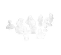 Gatuida 10 pièces Sculptures Miniatures Résine Statues Bustes Décoratives Élégantes pour Bureau et Maison Modèles Art Réalistes Surface Lisse et Outil Pédagogique Pratique