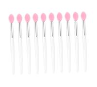 Gatuida 10 pièces Silicone Lip Applicators Portable Makeup Brushes For Lipstick And Lip Mask Application Transparent Crystal Handle Travel Friendly And Easy To Carry