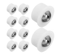Gatuida 10 Pièces Small Caster Wheels Stainless Steel Ball Bearing Rollers Smooth Swivel Appliance Rollers For Furniture Storage And Workshop Use