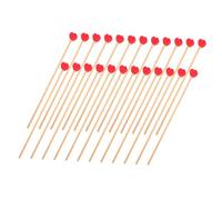 Gatuida 100 Bâtonnets Mélangeurs en Bois à Boule Rouge 15 Cm - Lot de 100 Agitateurs pour Café, Cocktails et Pâtisseries - Accessoires Jetables pour Boissons et Cake Pops