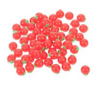Gatuida 100 Mini Tomates Cerises Artificielles Réalistes 074 CM Lot de 100 Pièces en Plastique Accessoires Décoratifs pour Maison de Poupée Jouets Éducatifs pour Jeux D’Imitation et