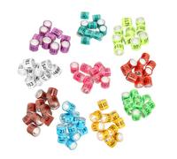 Gatuida 100 pièces Anneaux Pigeons Multicolores Aluminium Plastique Bagues Identification Pigeons Racing Marqueurs Oiseaux et Compact pour Différents Pays Couleur Couleur Aléatoire