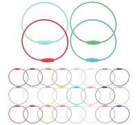 Gatuida 100 pièces Anneaux Porte-clés Fil Acier Inoxydable Couleurs Assorties Anneaux Câble Multi-usage pour Clés Bagages Randonnée et Accessoires DIY