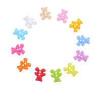 Gatuida 100 Pièces Boutons Couture Plats Plastique Boutons Fantaisie Ours Mignons pour Couture DIY Accessoires Scrapbooking Vêtements et Projets Artisanaux