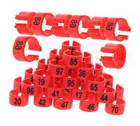 Gatuida 100 Pièces Bracelet De Cheville Pigeon Para Plusieurs Pattes De Poulet Marqueur De Poulet Anneau De Pied De Pigeon Identité Crochet De Jambe De Receveur De Poulet Rouge Plastique