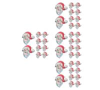 Gatuida 100 Pièces Broche de Noël Lumineuse Père Noël, Badge Plastique | Effet Clignotant, Réutilisable avec 3 Piles Ag3, pour Costumes, Paquet à Dos, Fêtes et Parades