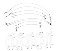 Gatuida 100 pièces Câbles de Métalliques Résistants à Usure avec Design Émerillon Lignes pour Truite Carpe et Carnassiers Noir