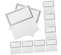 Gatuida 100 pièces Cartes de Table Vides Papier Argenté Accessoires Élégants pour Mariage et Événements Décoration Chic pour Noms et Tables