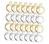 Gatuida 100 pièces Crochets Oreilles Métalliques DIY Lot de Or pour Créations Artisanales Accessoires de Bijoux pour Femmes et