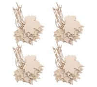 Gatuida 100 pièces de découpes en bois de feuilles d'érable : feuilles d'érable d'automne non, ornements artisanaux, tranches de bois suspendues, étiquettes avec corde pour artisanat,